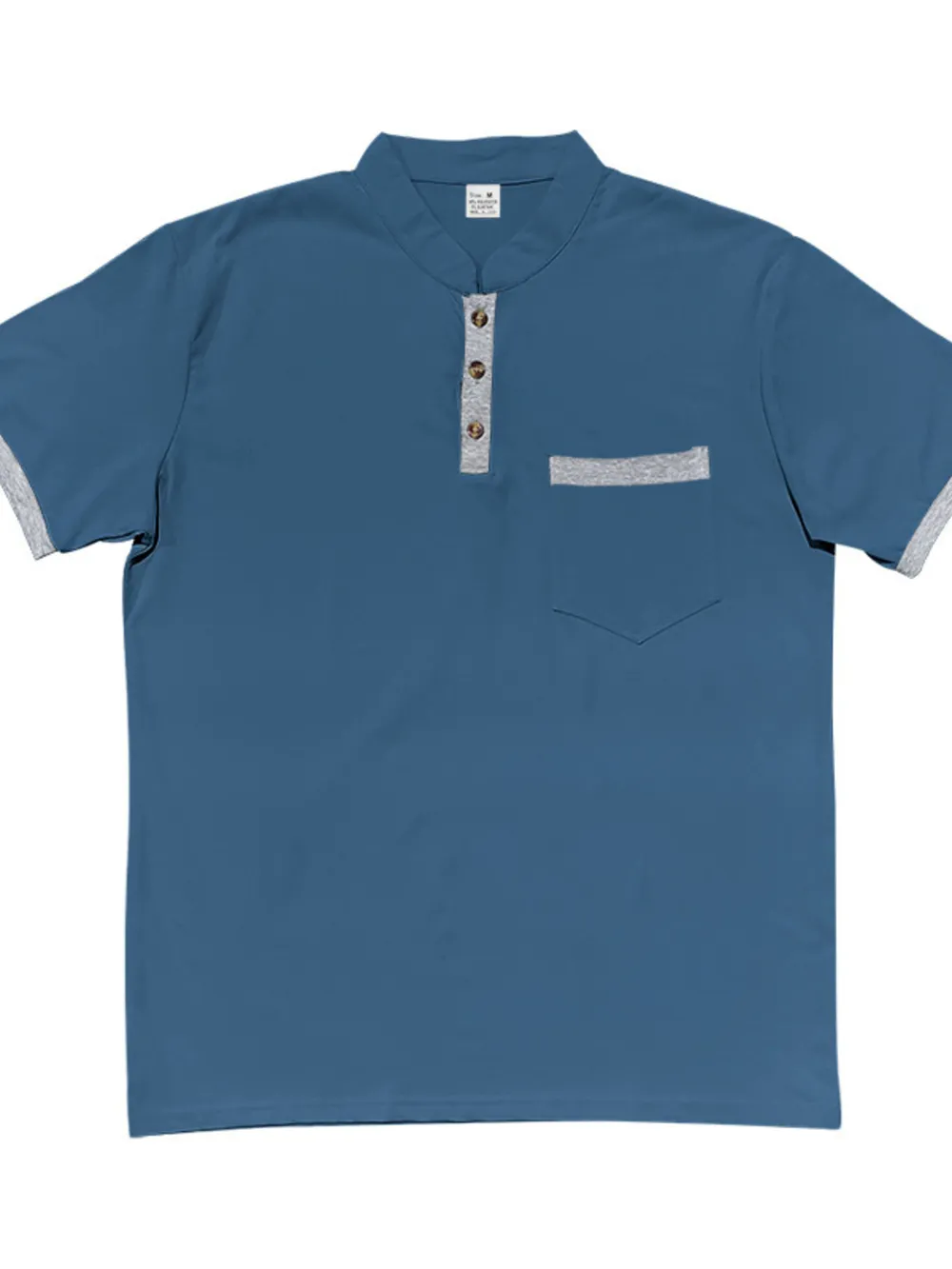 Men's Full Size Button Detail Short Sleeve Top Plus Size, image 6