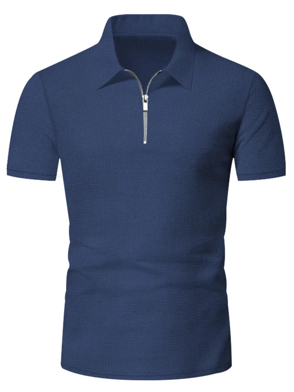 Men's Plus Size Quarter Zip Short Sleeve Top and Shorts Set, image 5