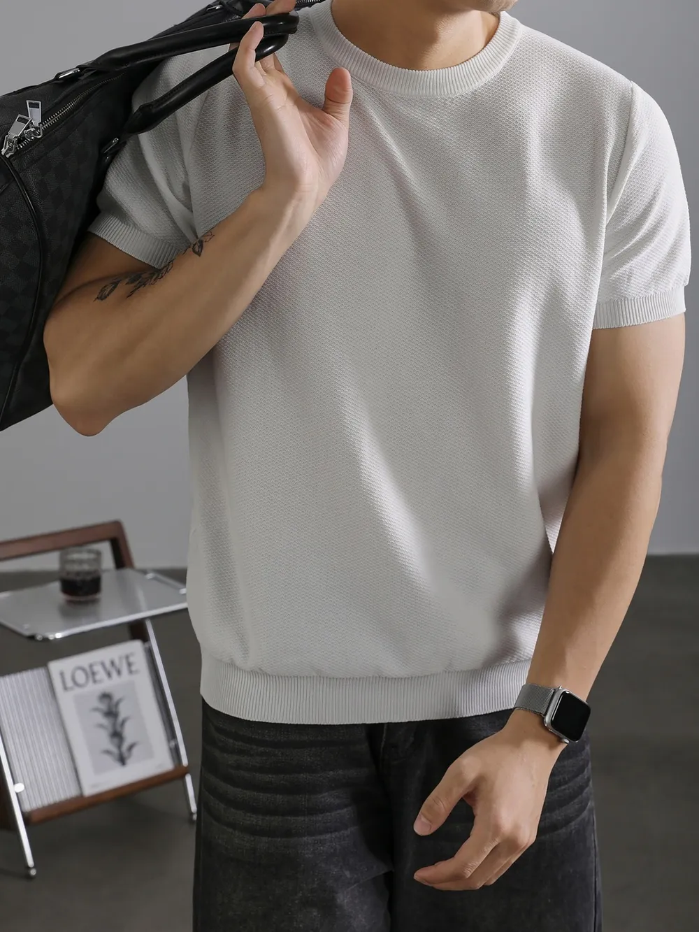 Men's Full Size Classic Crew Neck Basic T-Shirt Plus Size, image 8
