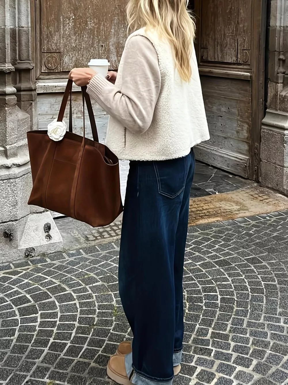 Button-Down Sherpa Vest Coat, image 3