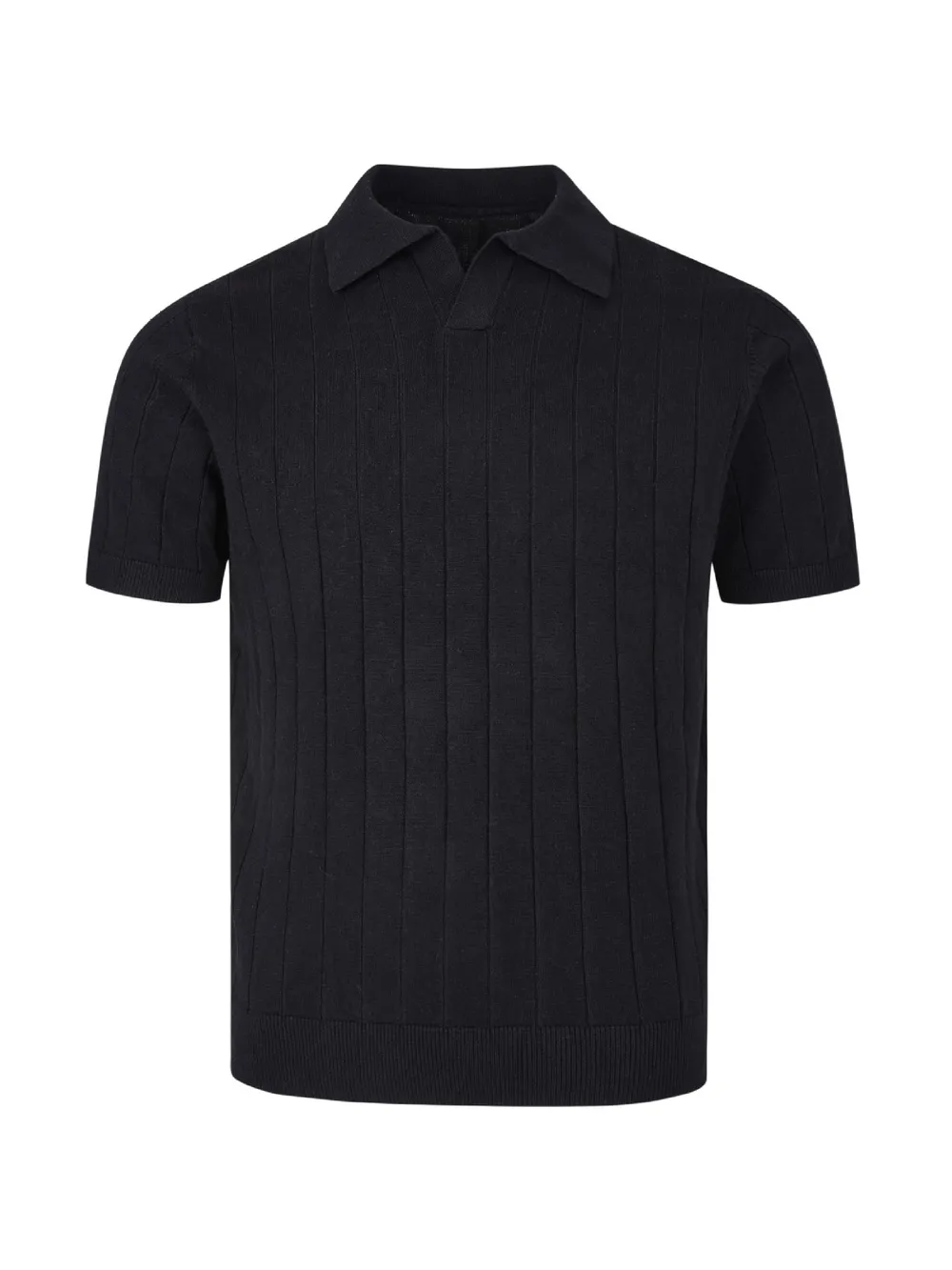Men's Textured Knit Polo Shirt