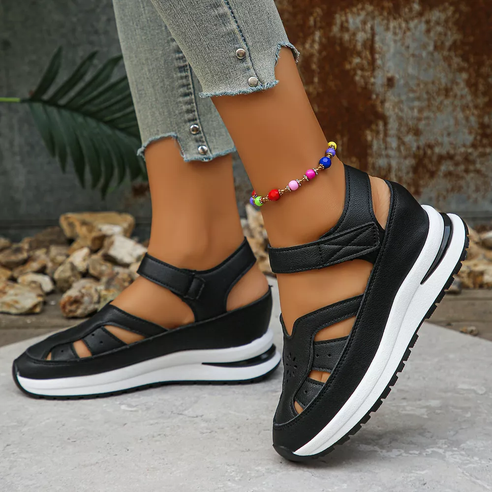Cutout Wedge Sandals, image 11