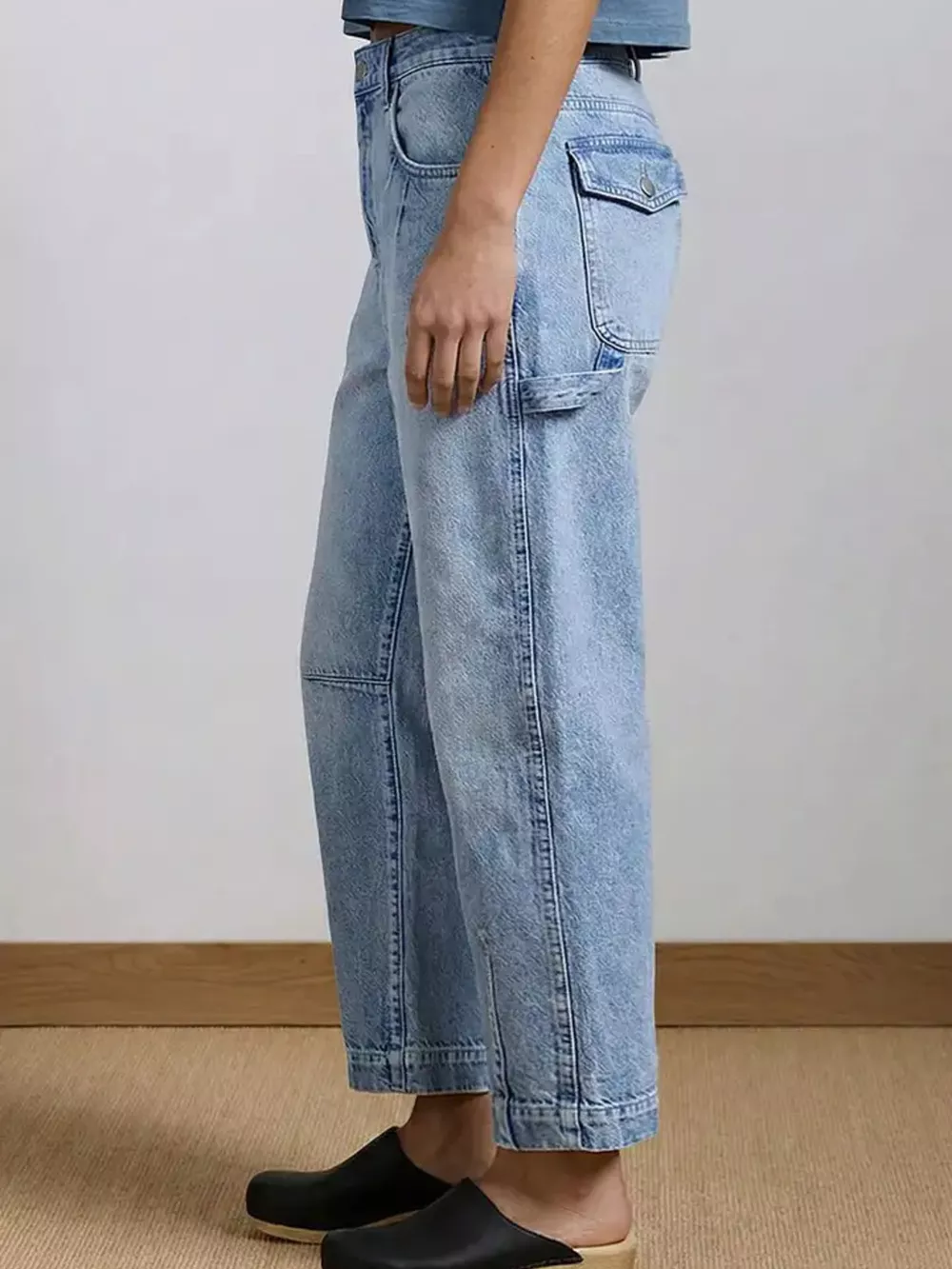 Washed Wide Leg Jeans, image 4