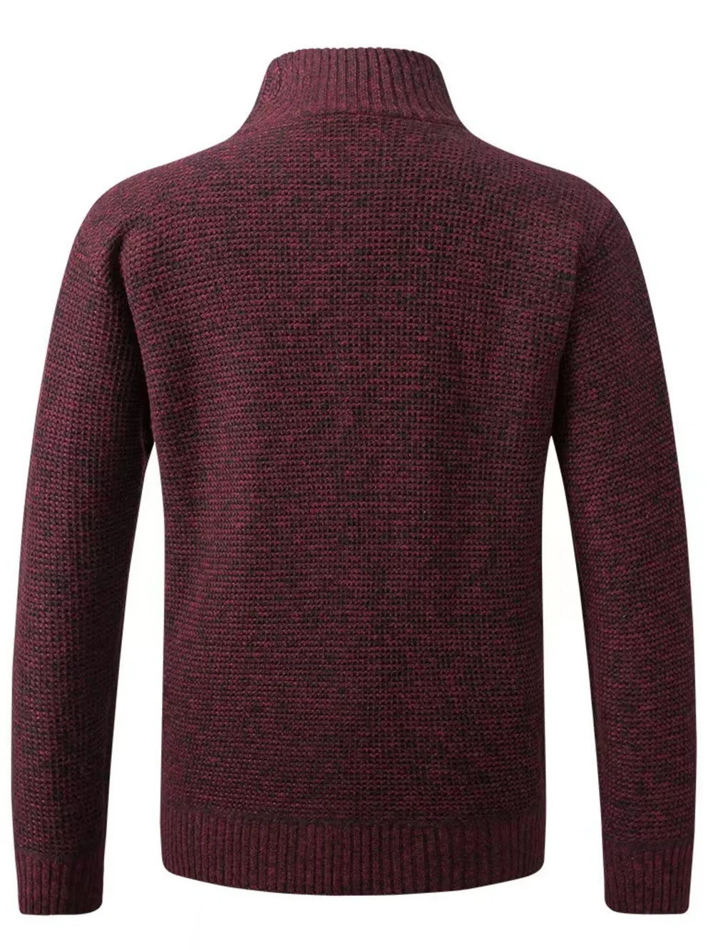 Men's Plus Size Quilted Panel Zip-Up Sweater Cardigan, image 9