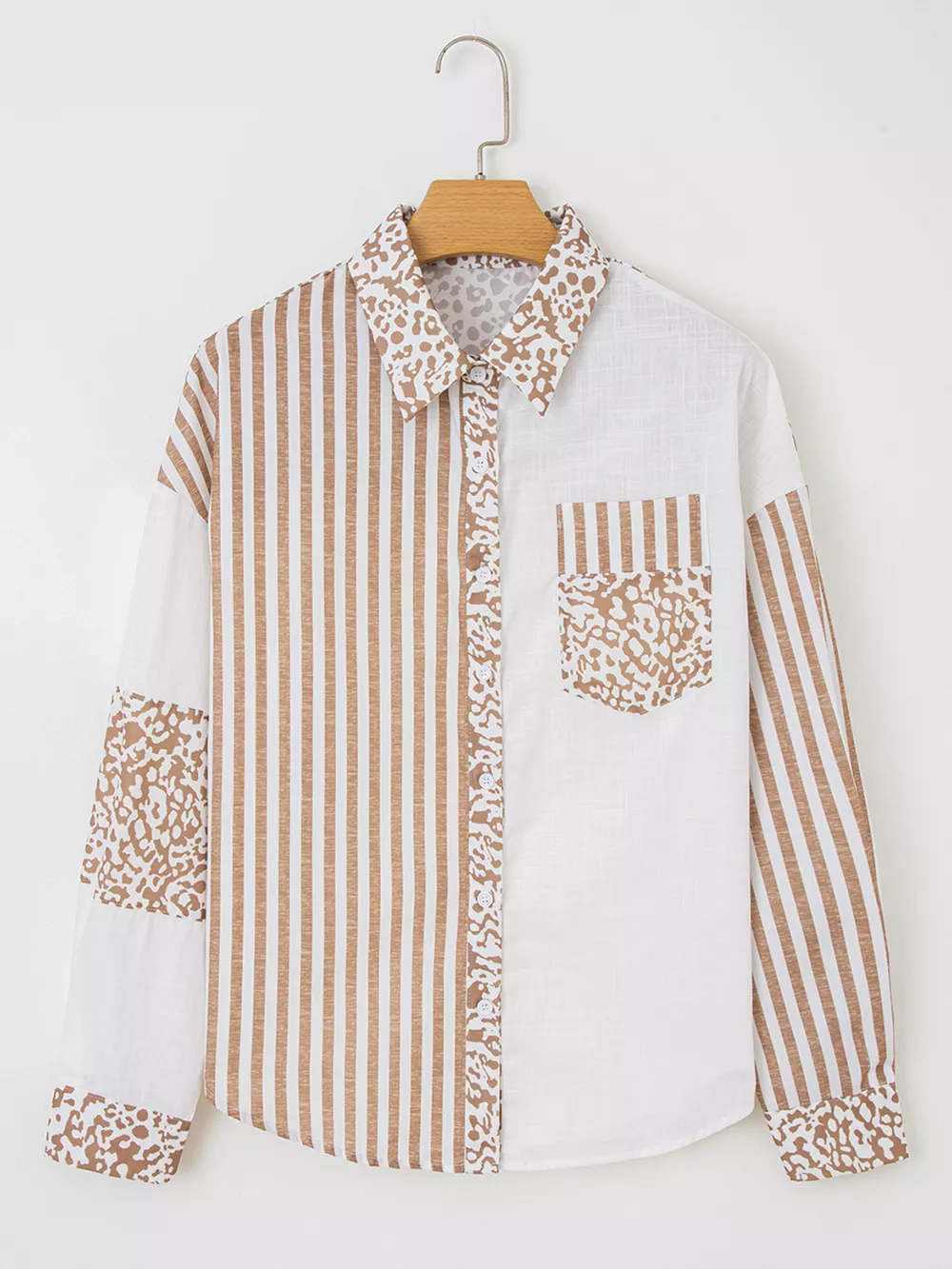Leopard Striped Western Casual Shirt, image 13