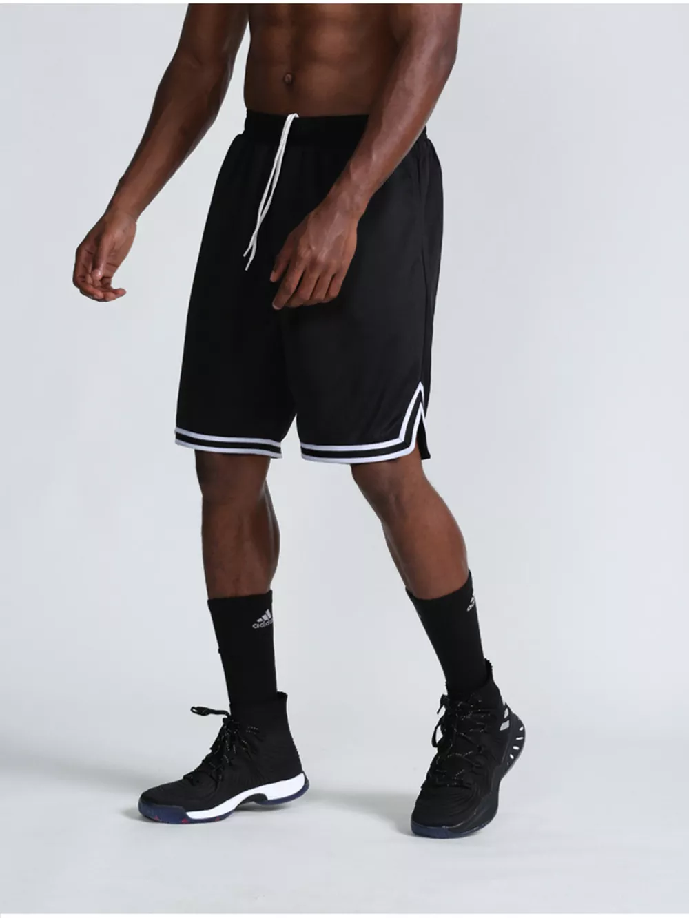 Men's Plus Size Drawstring Breathable Quick-Dry Athletic Active Shorts, image 3