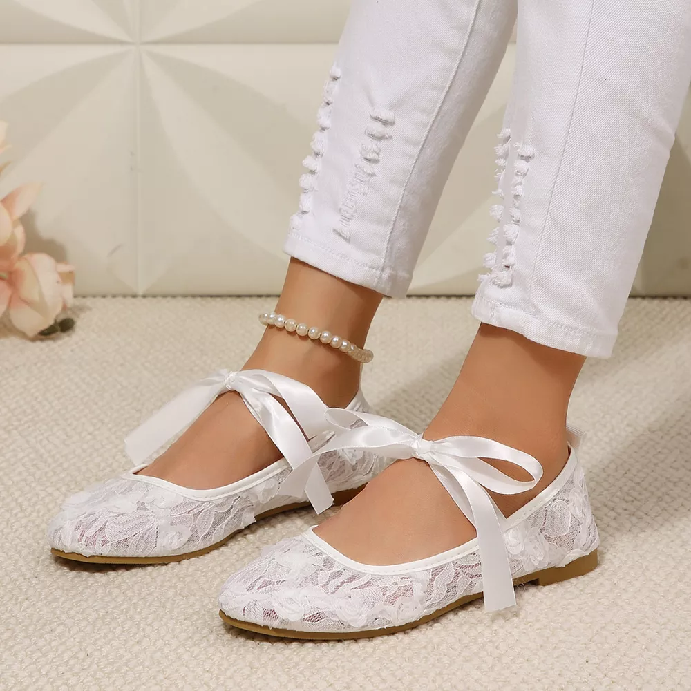Bow Round Toe Slip-Ons, image 5