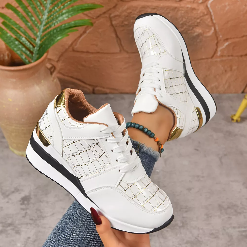 Lace Up Round Toe Sneakers, image 5
