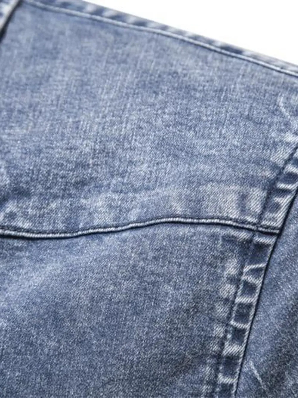 Men's Button Up Long Sleeve Denim Shirt, image 14