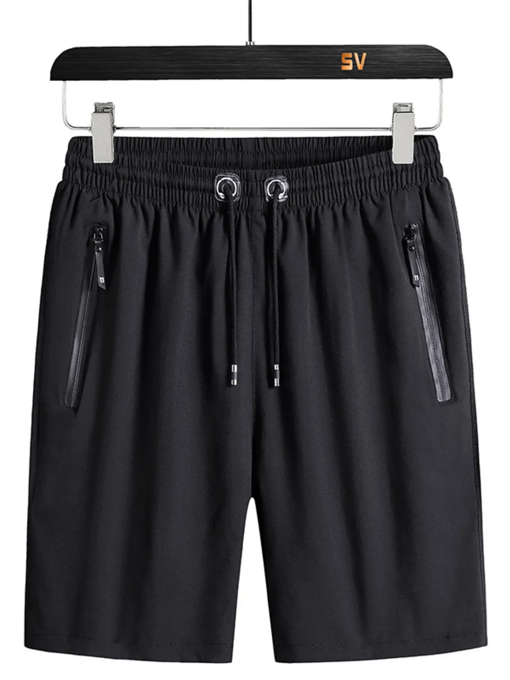 Men's Plus Size Casual Zipper Pocket Shorts