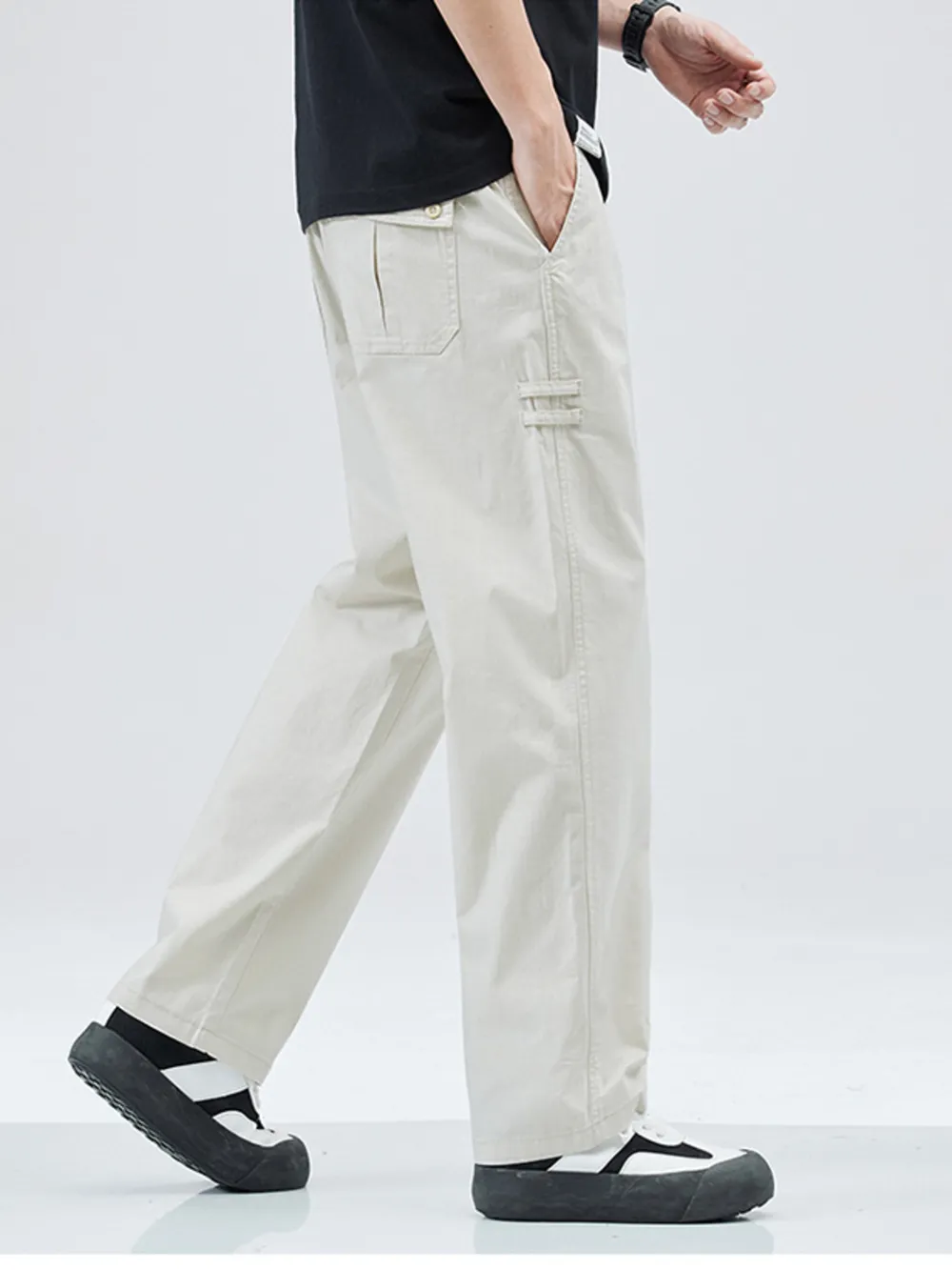 Men's Full Size Casual Loose Fit Straight Leg Pants Plus Size, image 2