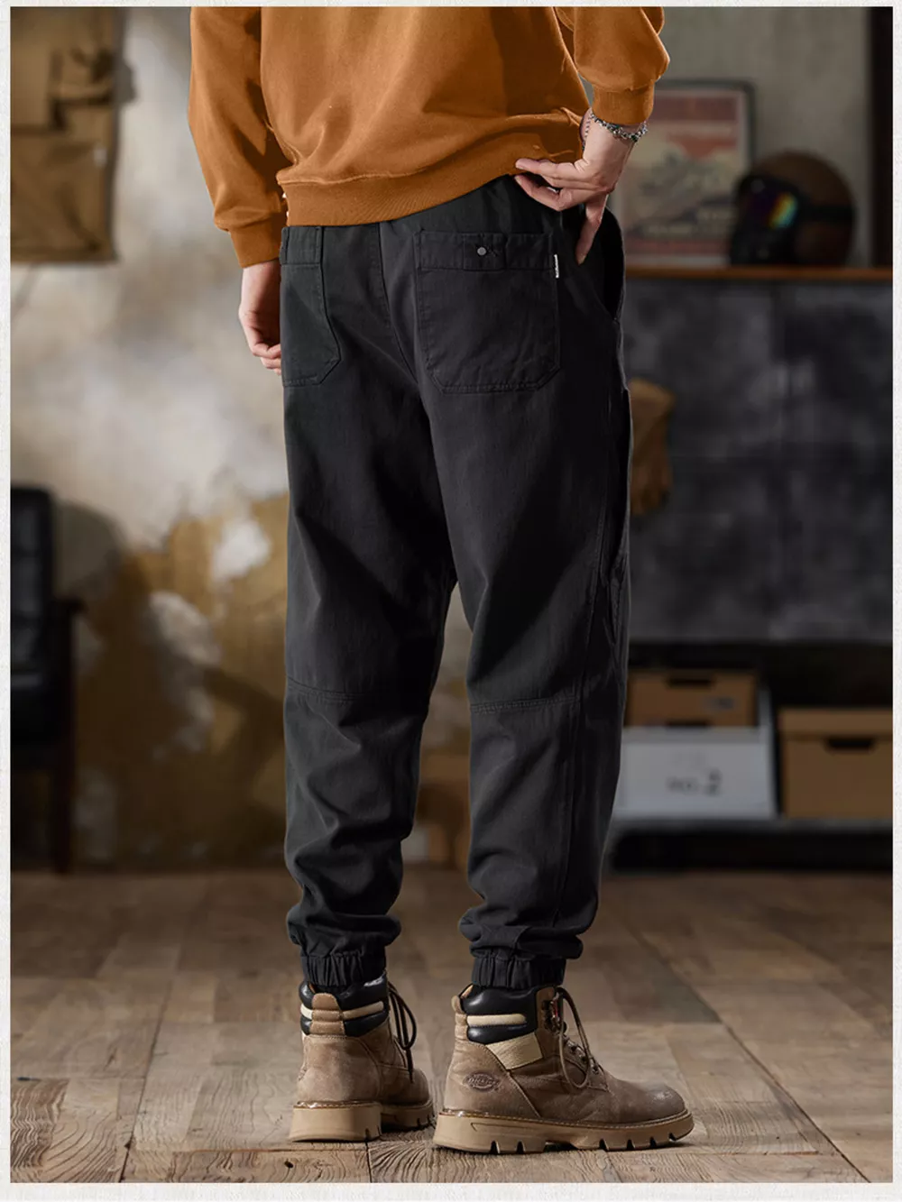 Men's Full Size Casual Drawstring Cargo Joggers Plus Size, image 10