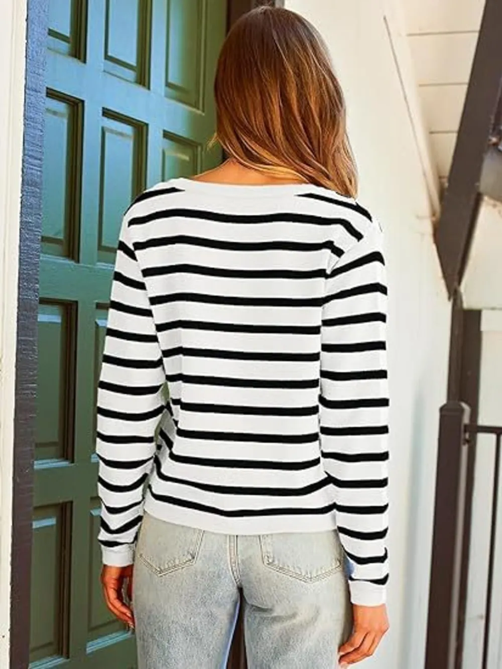 Striped Button-Up Cardigan, image 22