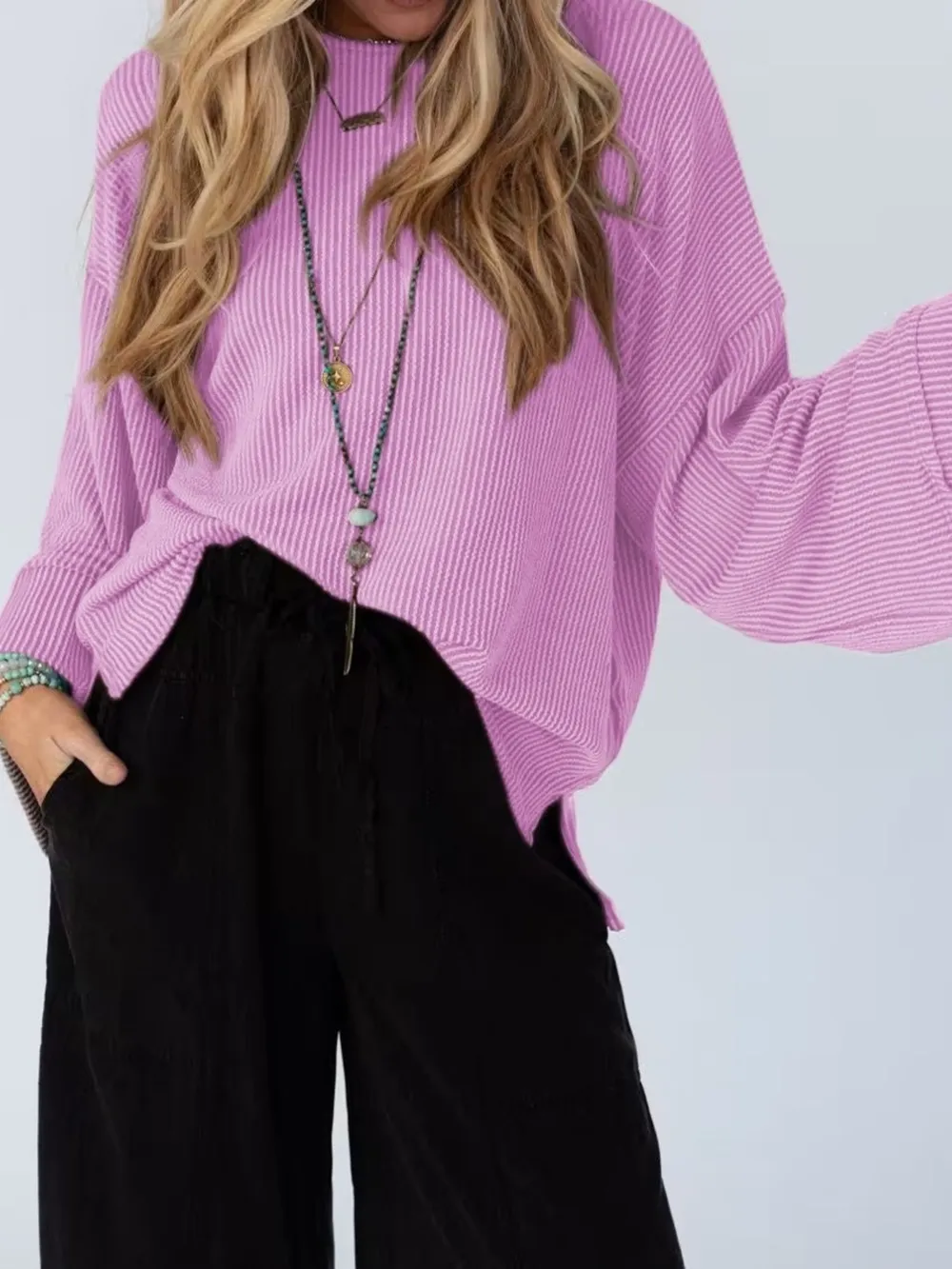 Cutout Back Long Sleeve T-Shirt, image 6