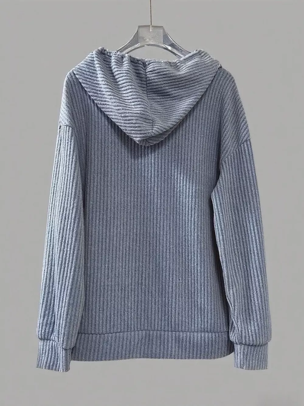 Button-Front Drawstring Hoodie, image 12