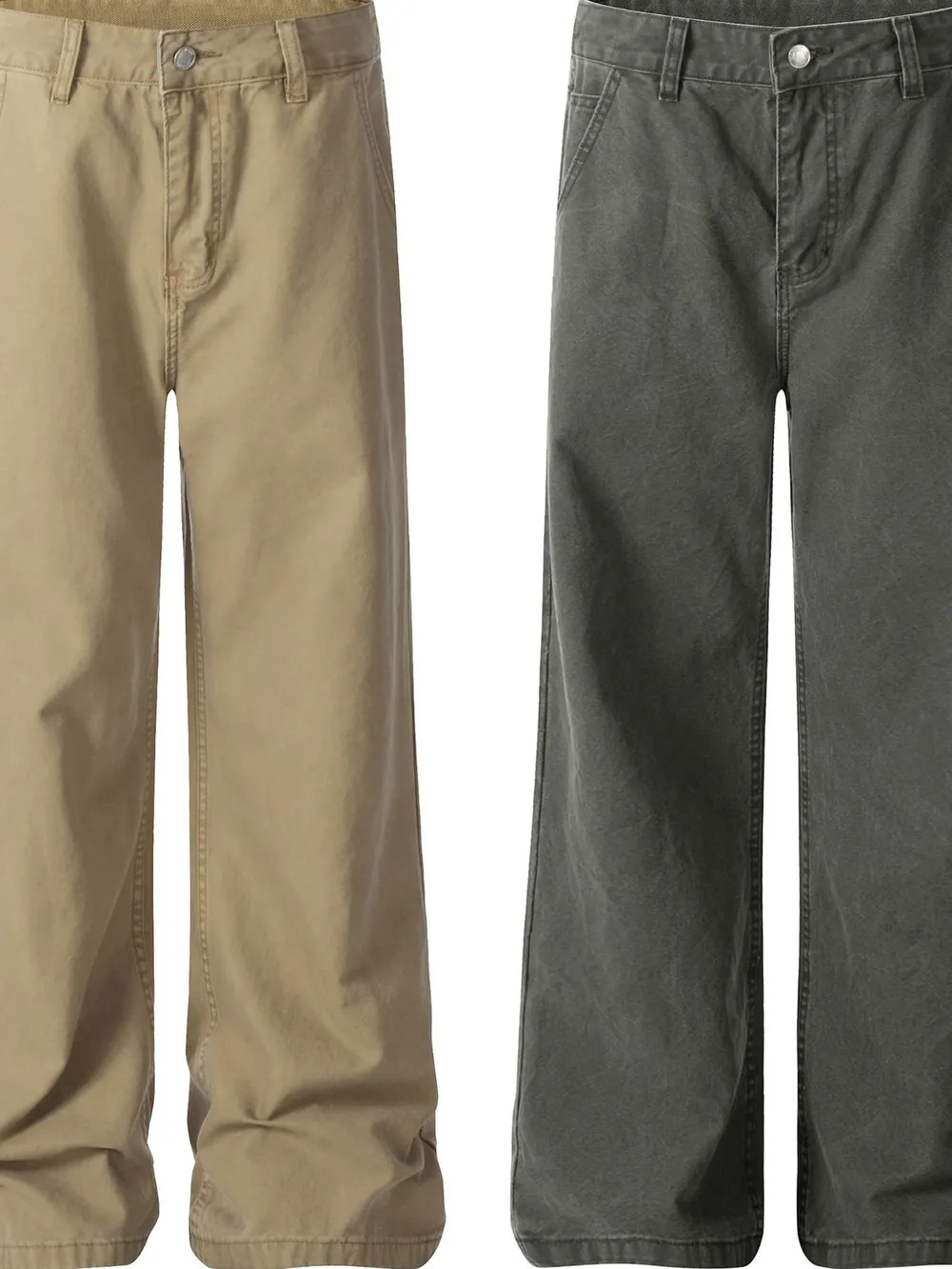 Men's Washed Wide Leg Jeans, image 5