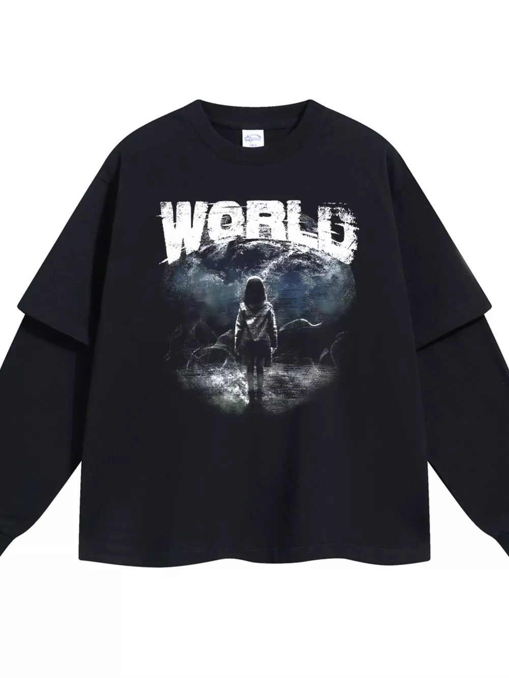 Men's World Graphic Long Sleeve T-Shirt