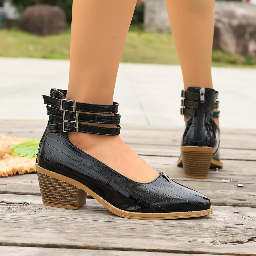 Point Toe Block Heels Pumps, image 4