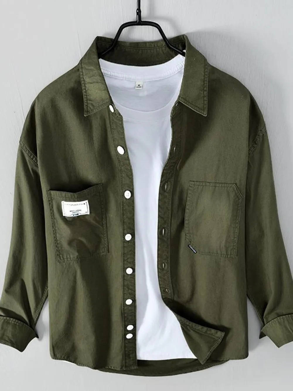 Men's Plus Size Button Up Long Sleeve Shirt