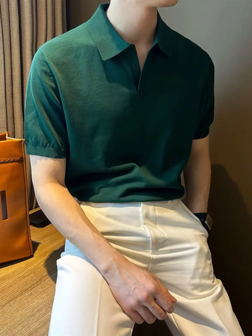 Men's Full Size Collared Neck Short Sleeve Polo Plus Size, image 2