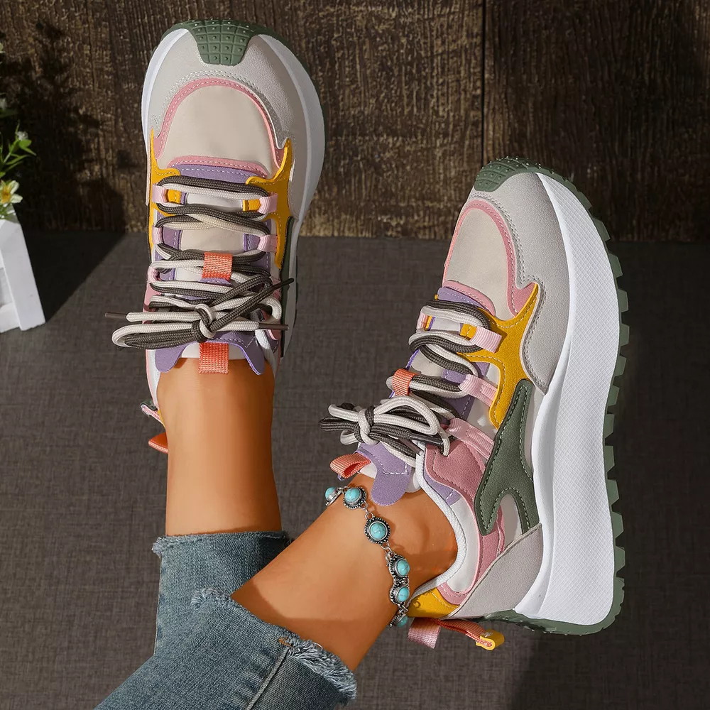 Round Toe Lace Up Sneakers, image 9
