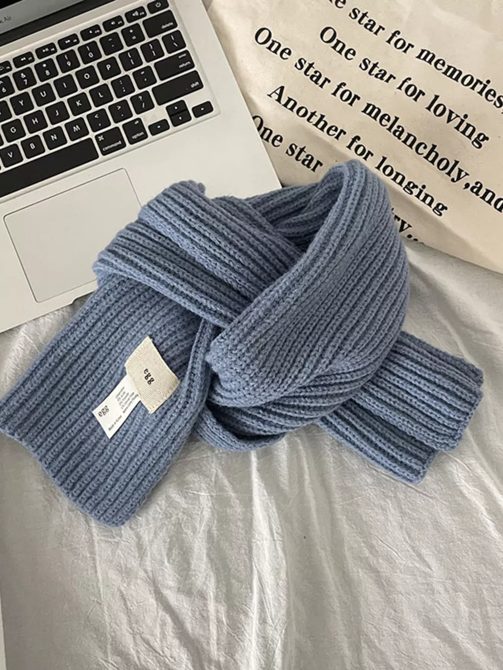 Knitted Ribbed Scarf, image 3