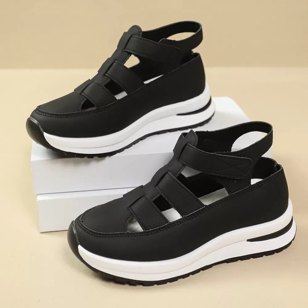 Cutout Round Toe Platform Sandals, image 4