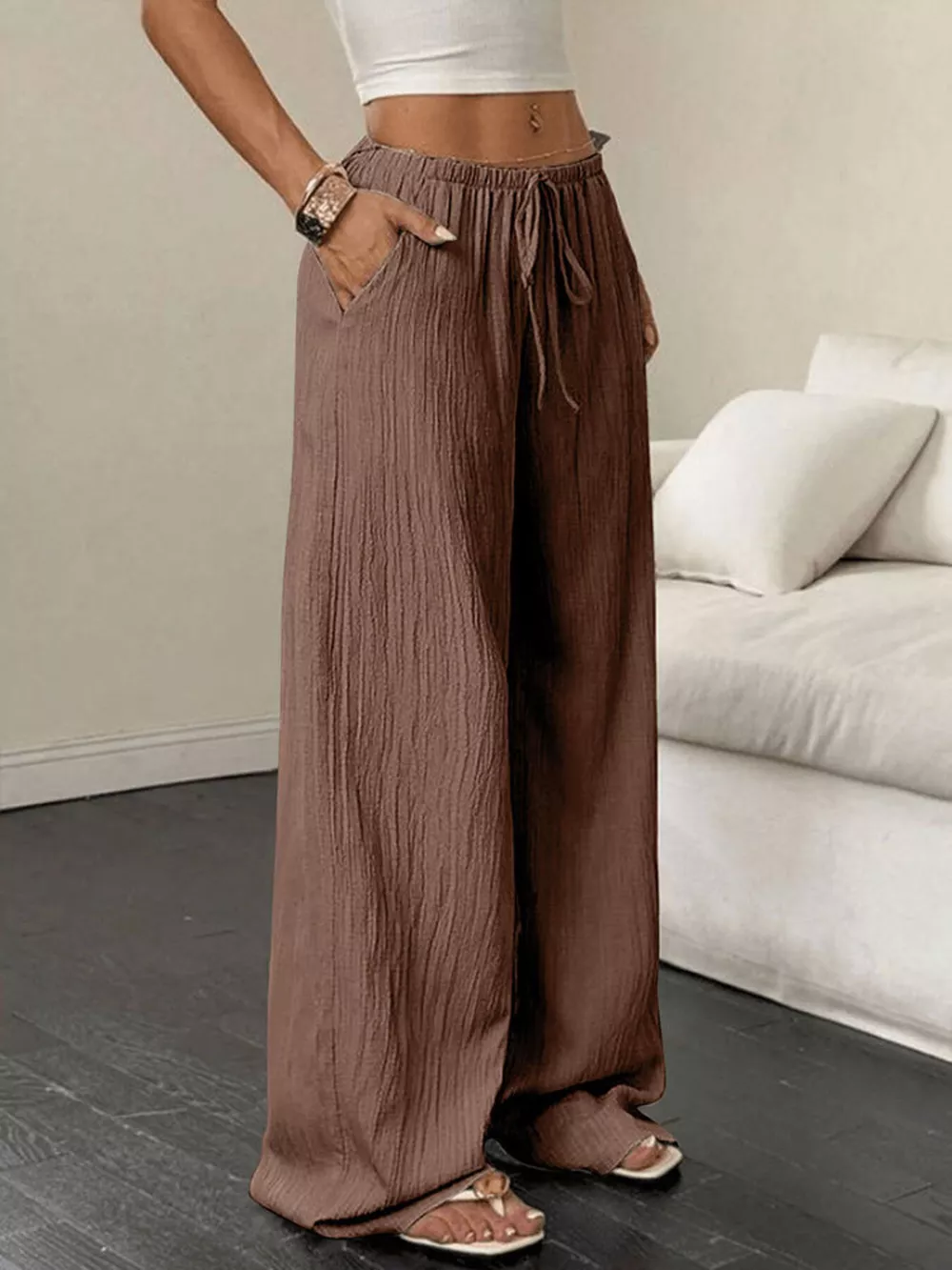 Tied Wide Leg Pants, image 15