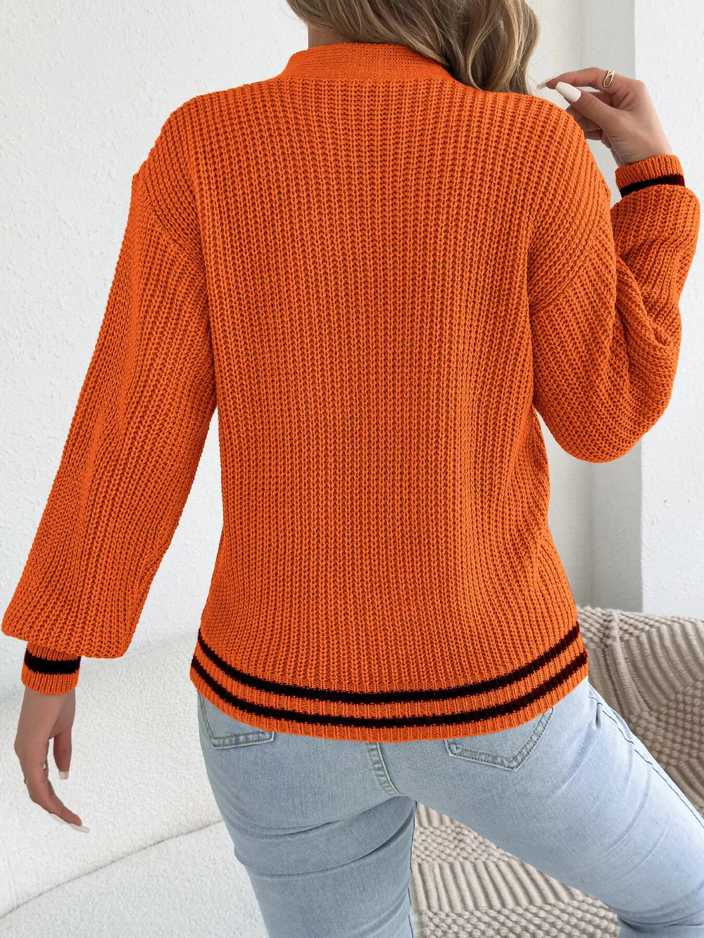 Cutout Cable Knit Sweater, image 4