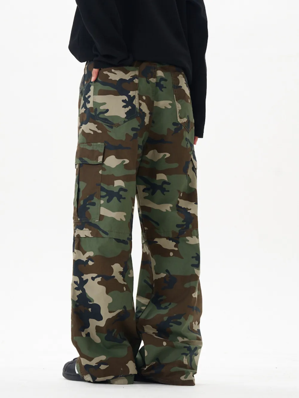 Men's Loose Fit Camouflage Cargo Pants, image 6