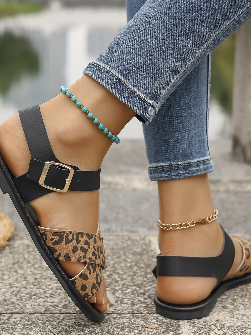 Crisscross Ankle Strap Sandals, image 6