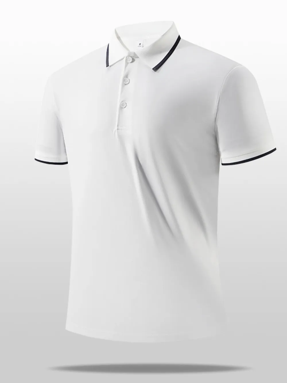 Men's Plus Size Button Detail Short Sleeve Polo, image 3
