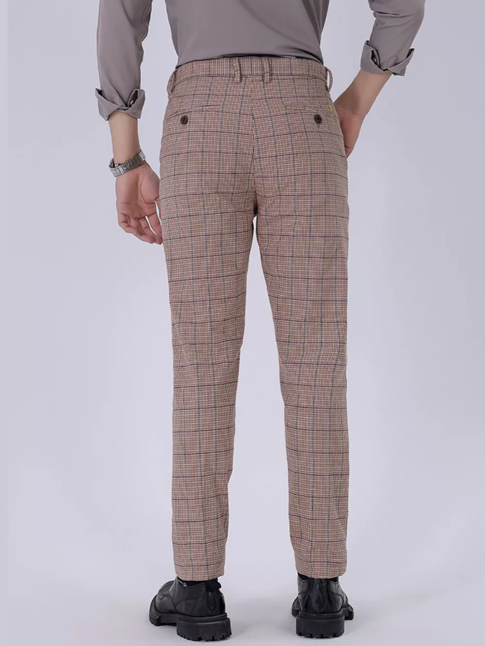 Men's Slim Fit Plaid Pants, image 3