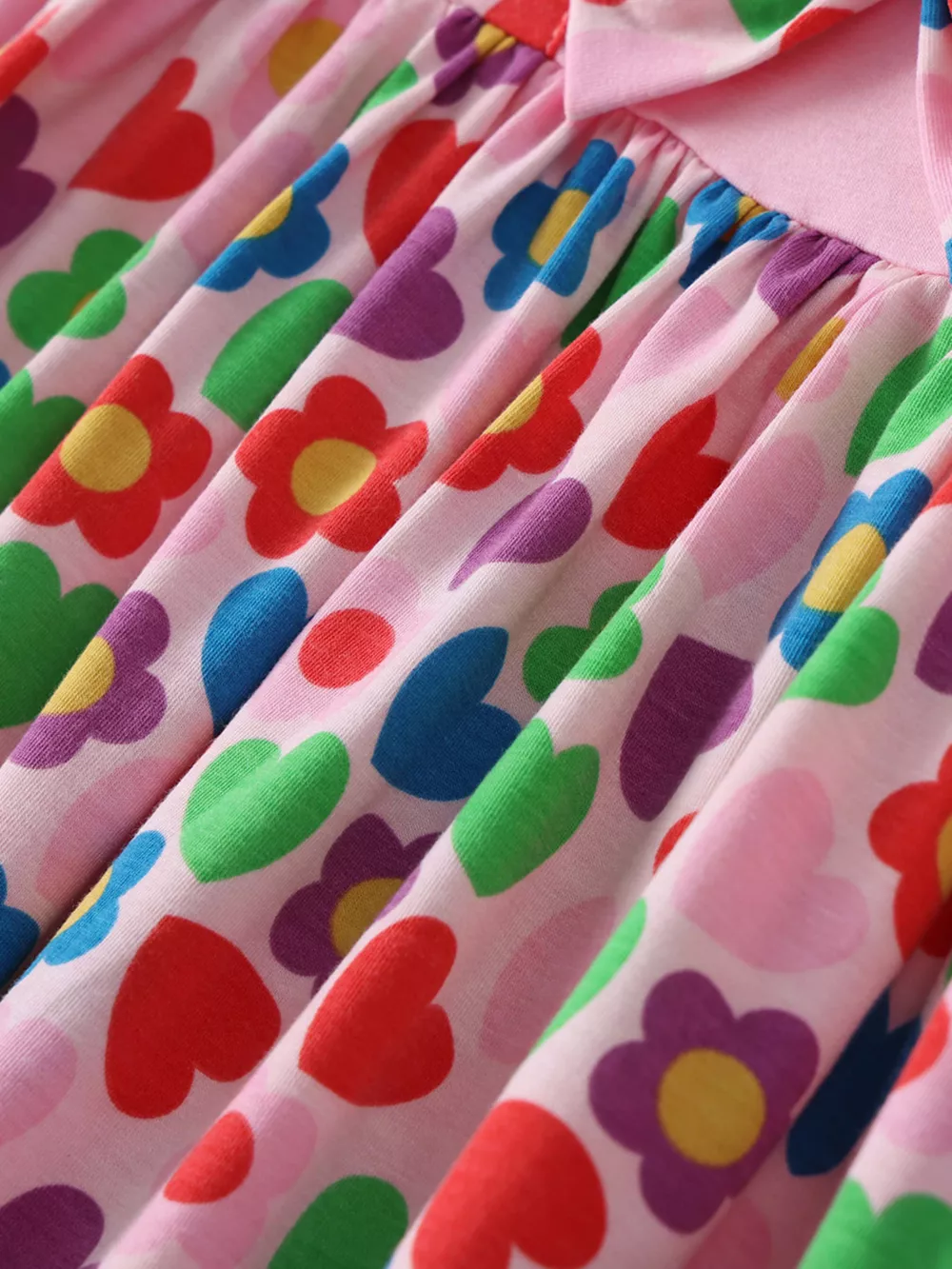 Children's Ruffled Printed Long Sleeve Dress, image 4