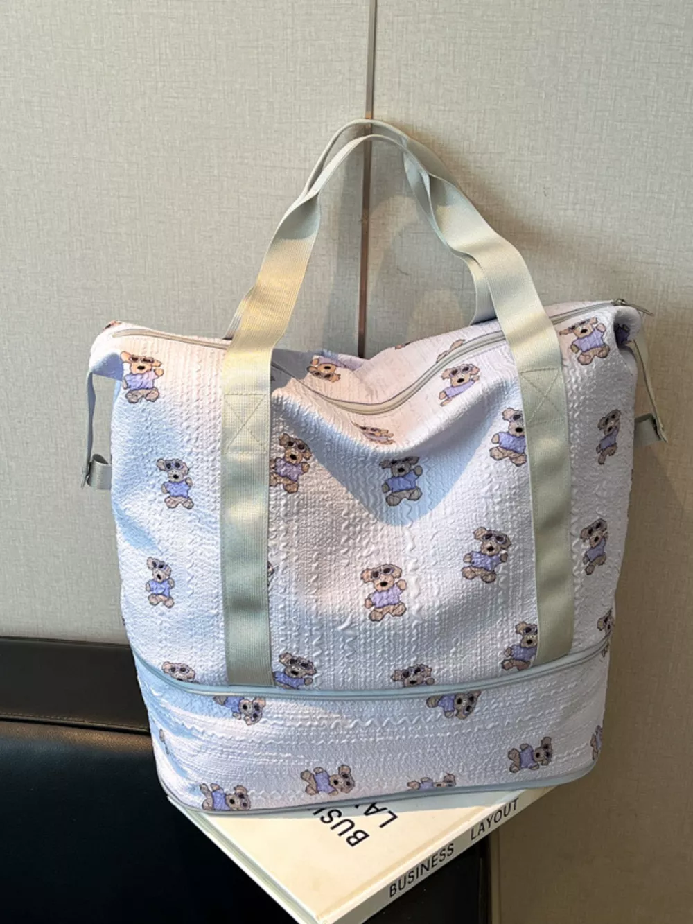 Teddy Bear Print Travel Bag, image 2