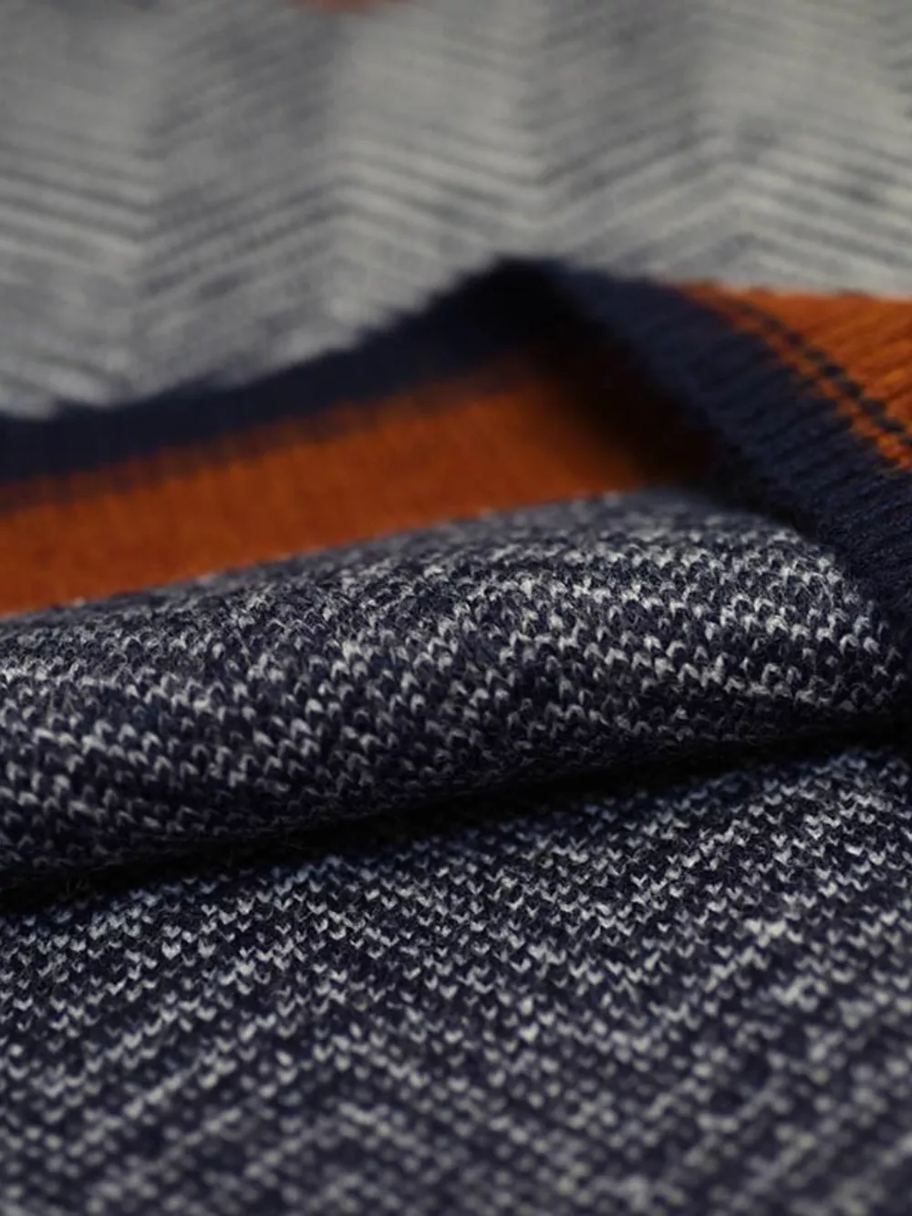 Chevron Pattern V-Neck Knit Sweater Vest, image 5