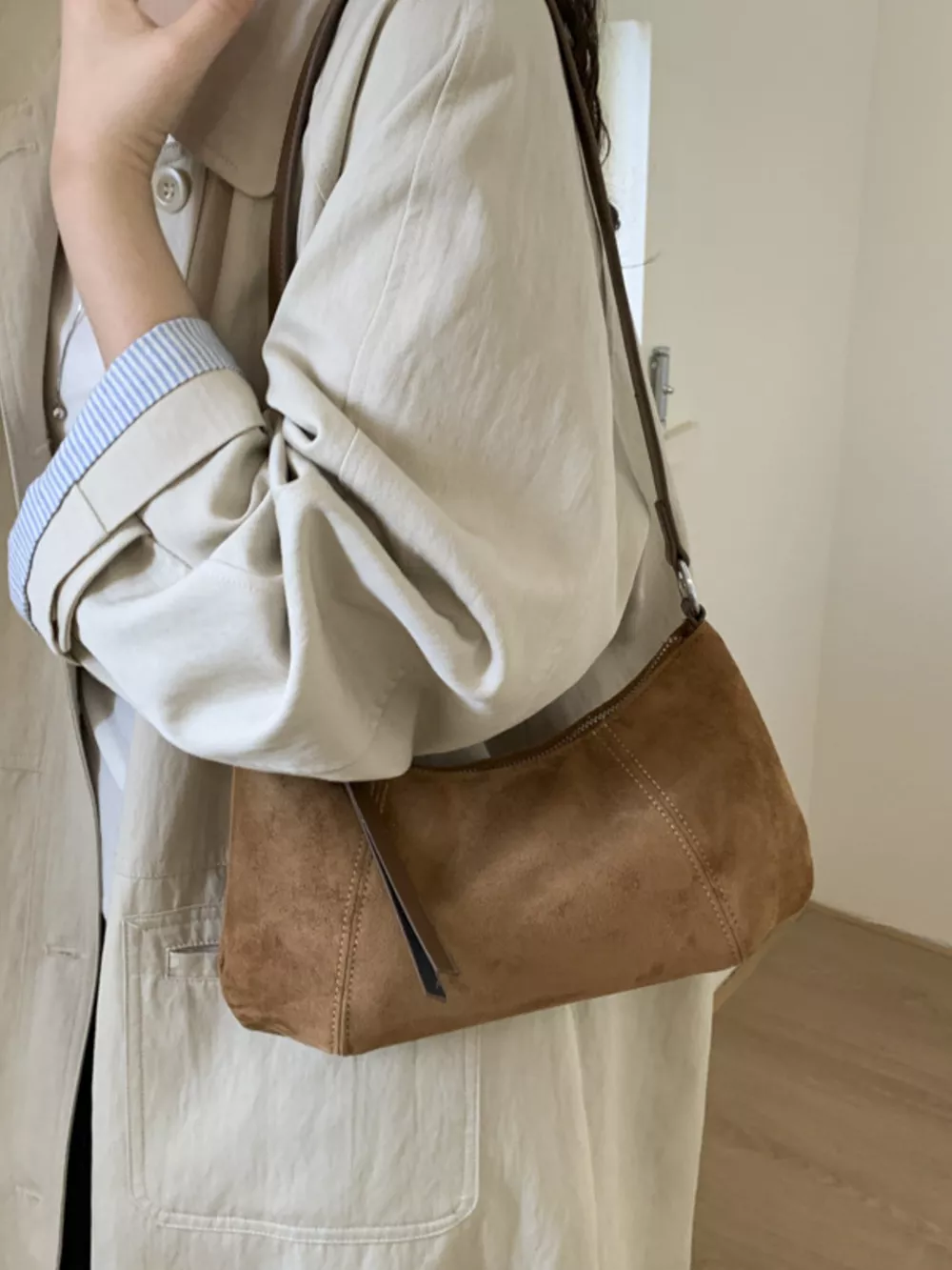 Vintage Suede Crossbody Bag, image 18