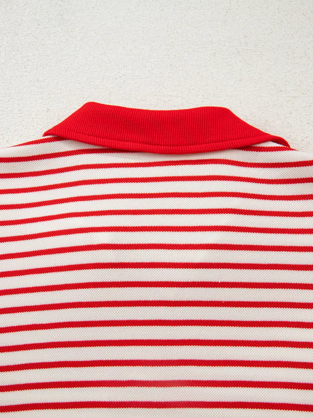Stripe Collared V Neck Drop Shoulder Pullover and Skort 2pcs Outfit, image 12