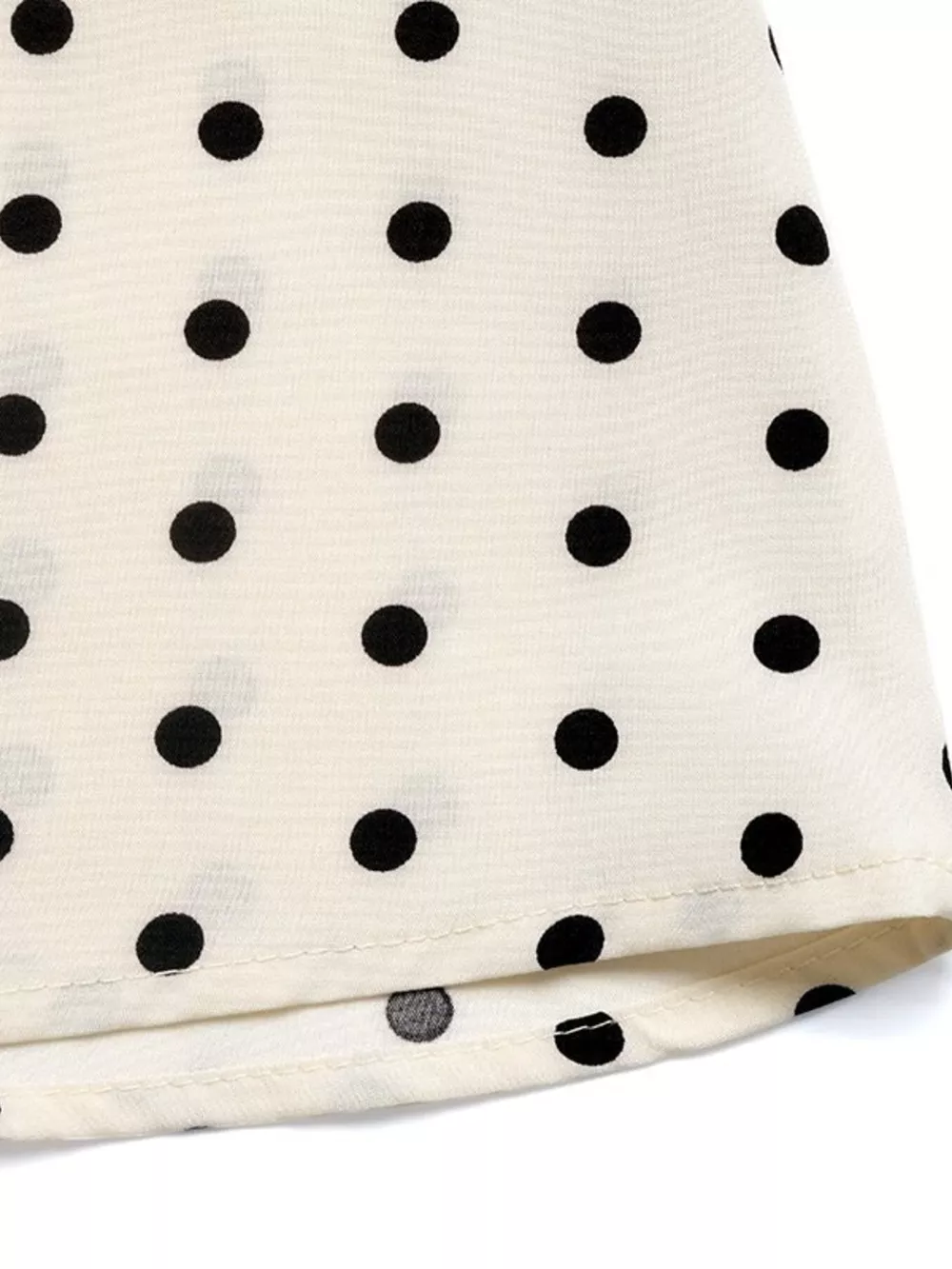 Polka Dot Tie Front Long Sleeve Midi Dress, image 8