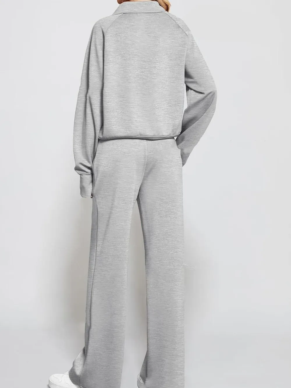 Half Zip Long Sleeve Top and Pants Set, image 14