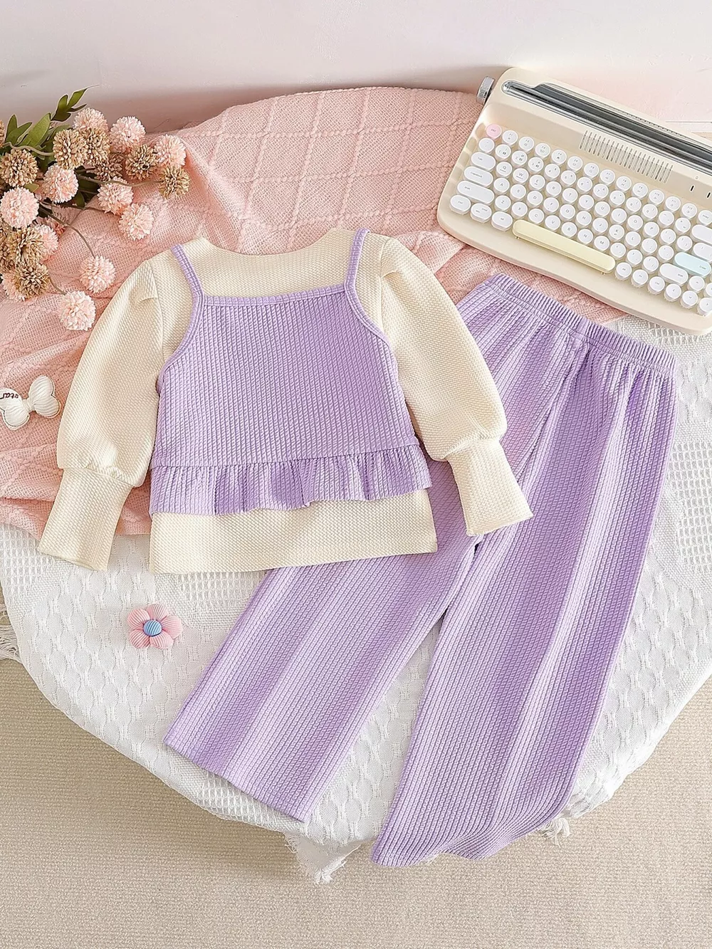 Children's Long Sleeve Top & Cami and Pants Set, image 5