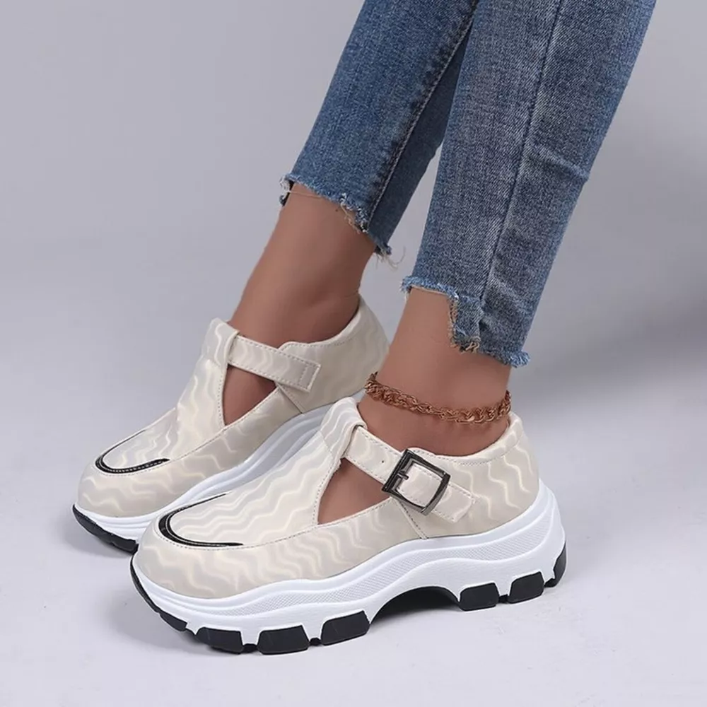 Round Toe Platform Sneakers, image 7