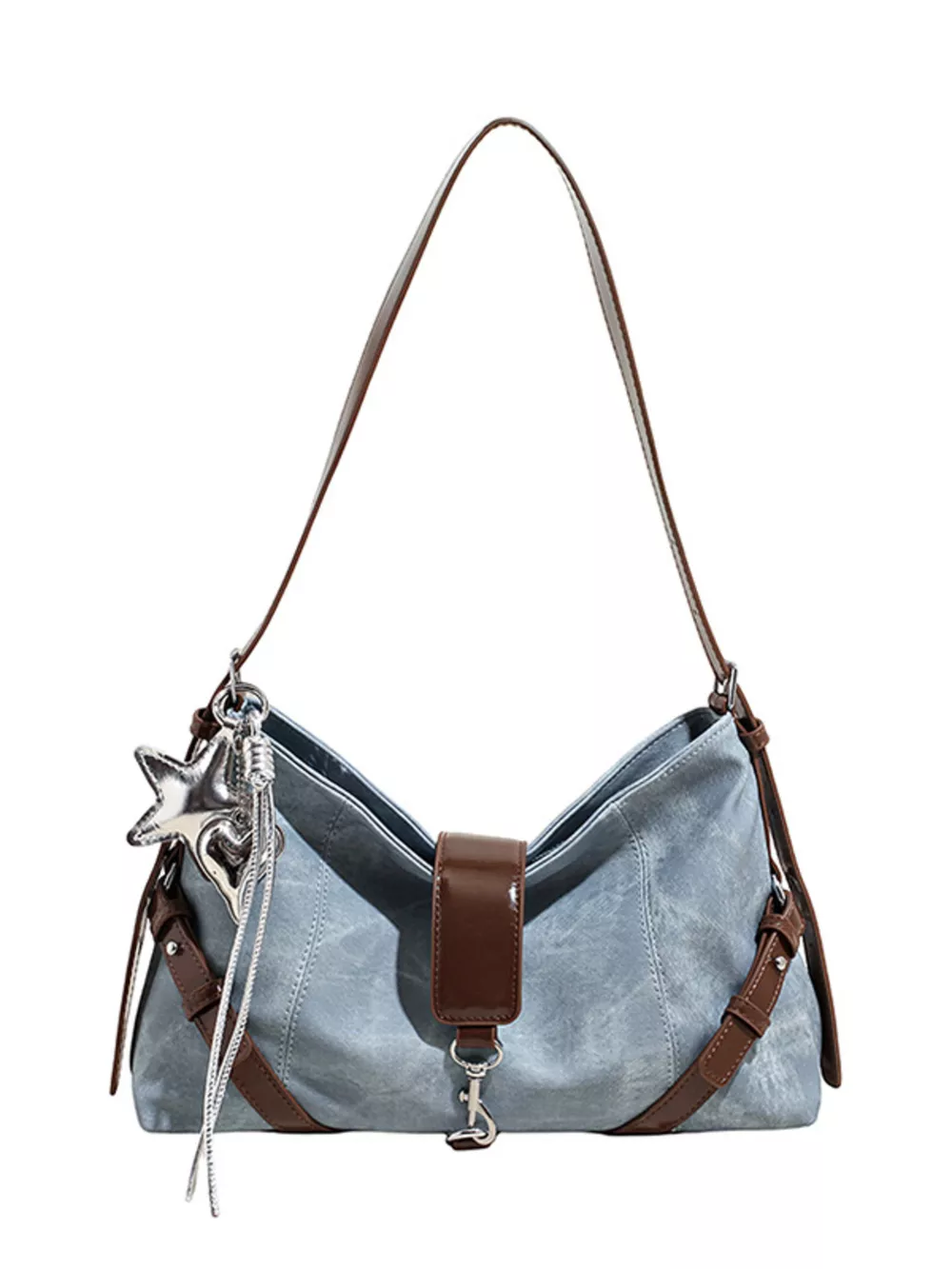 Vintage Wash Crossbody Bag with Leather Accents, image 10