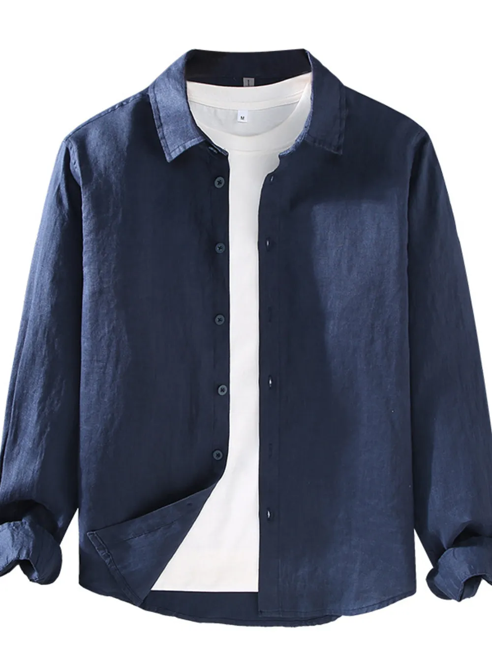 Men's Plus Size Button Up Long Sleeve Shirt, image 7