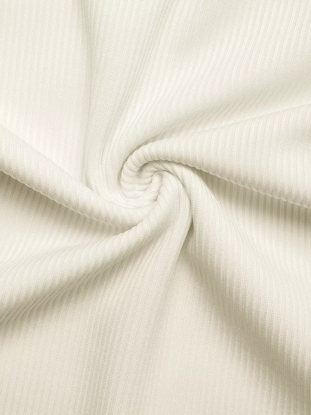 Ribbed Knit Bow Decor V-Neck T-Shirt, image 10