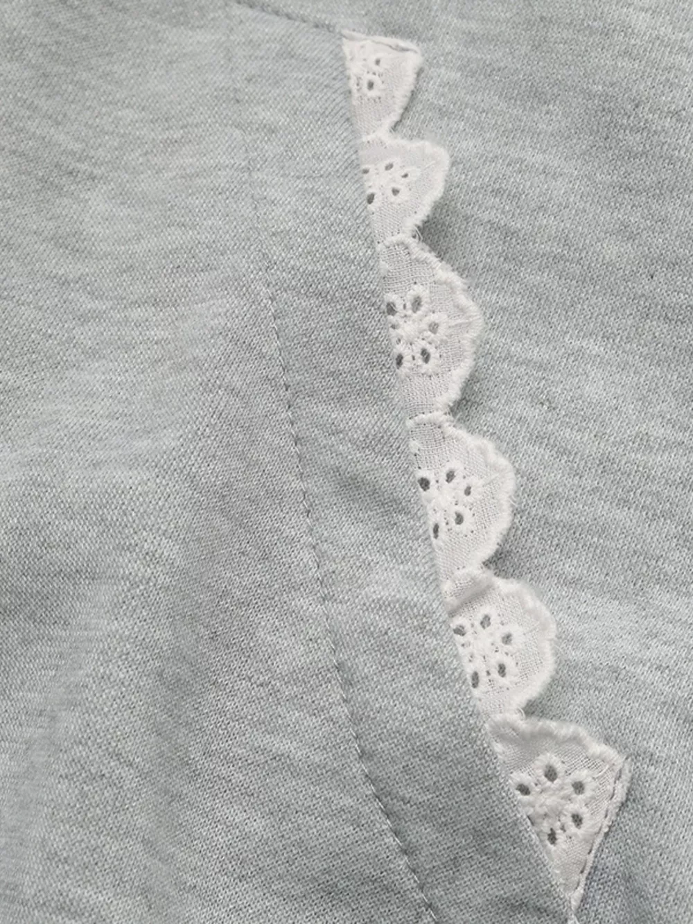 Bow Embroidered Long Sleeve Hoodie, image 7
