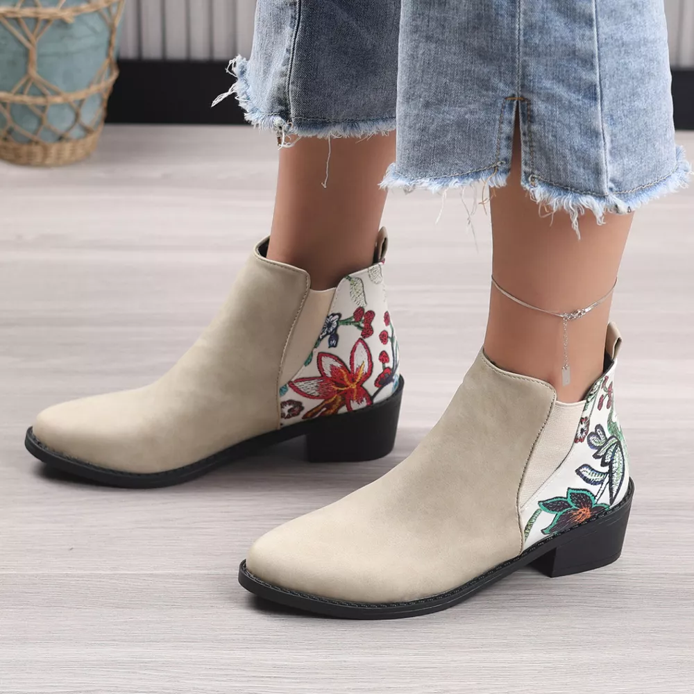 Point Toe Block Heels Ankle Boots, image 21