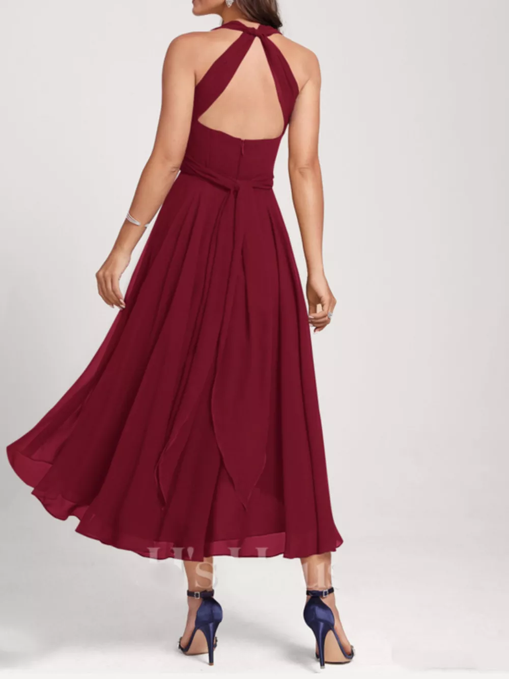 Ruched A-Line Midi Dress, image 16