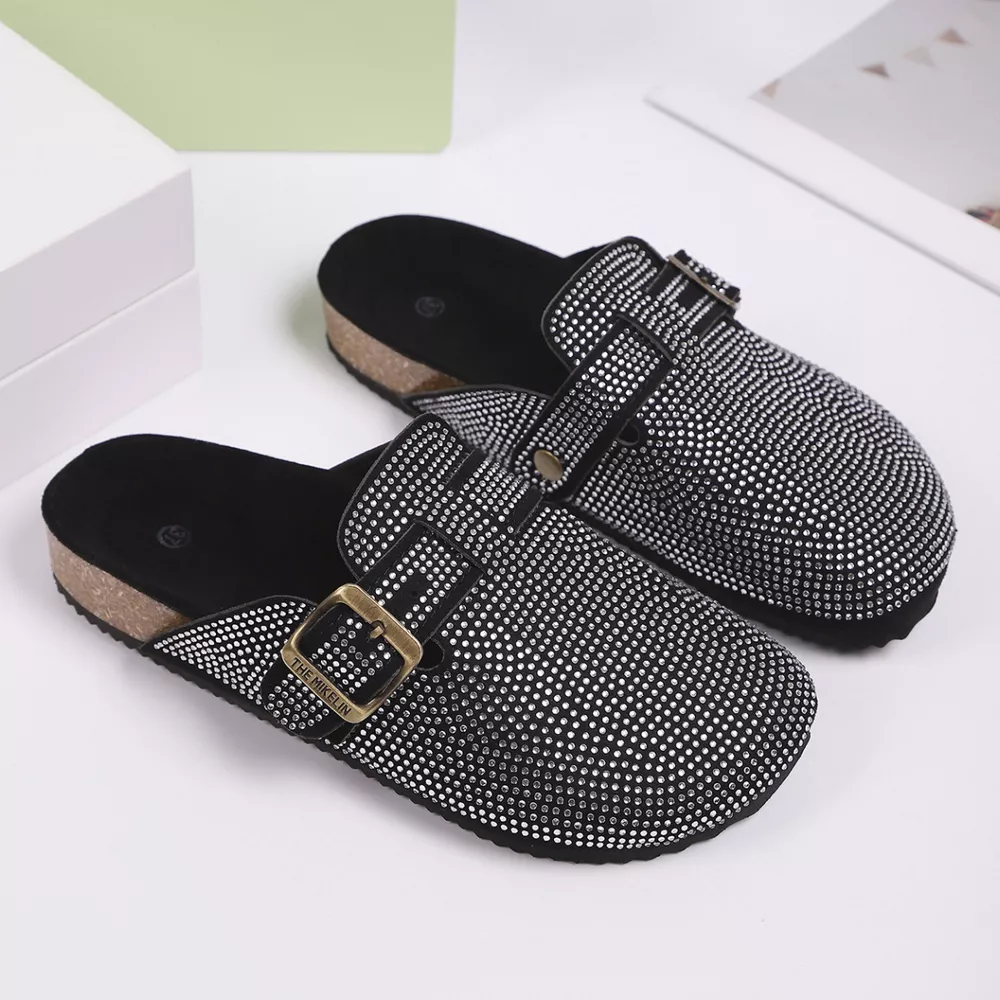 Rhinestone Buckle Accent Slip-Ons, image 8