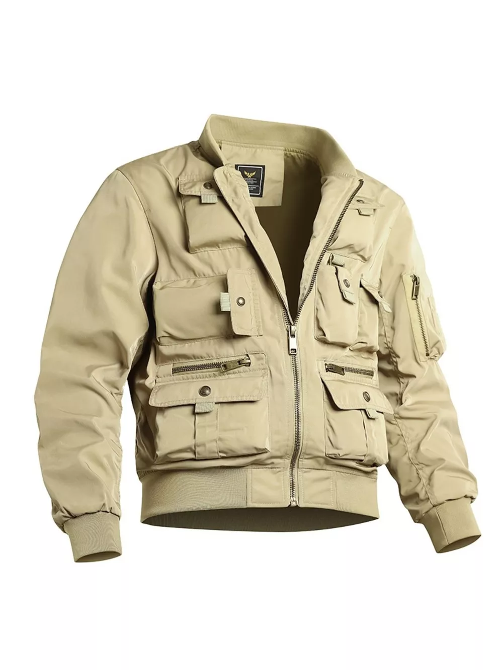 Men's Plus Size Zip Up Long Sleeve Jacket, image 5